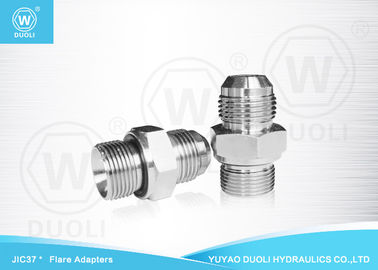 ไฮดรอลิก 37 องศา JIC Flare Fittings, BSP ชาย 60 ° Seat Captive Seal Pipe Fittings